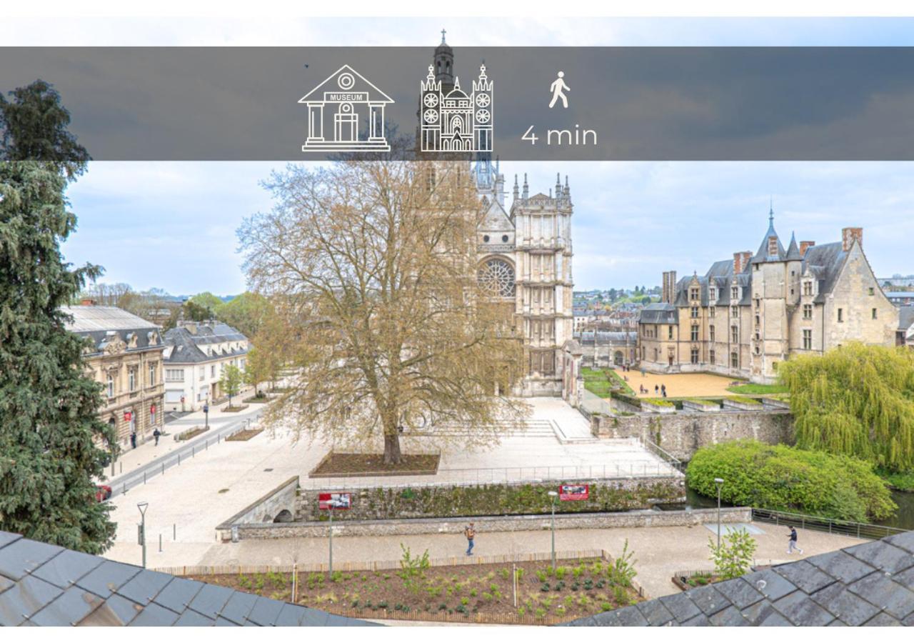 Le Charme D'Antan - Terrasse - Balcon - Hypercentre Evreux Lägenhet Exteriör bild